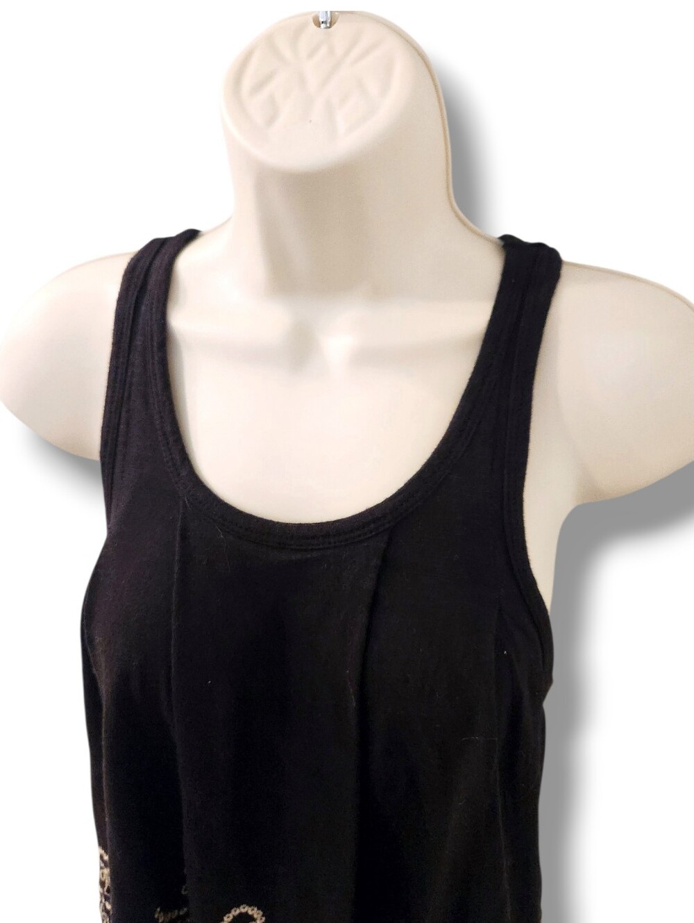 Free People Boho Toosaloosa Slub Attina Eyelet Keyhole Cut Out Swing Tank Top - Picture 4 of 14